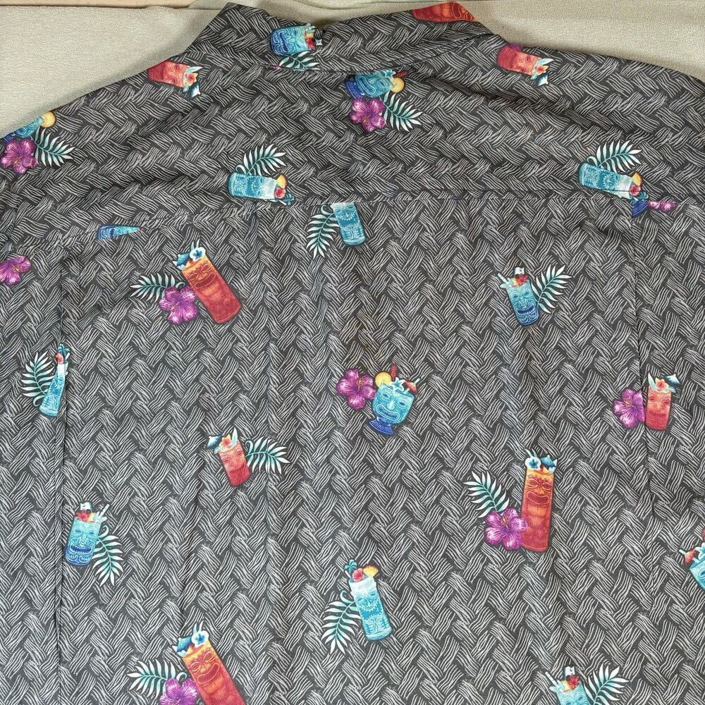 Tommy Bahama Islandzone Coconut Point Tiki Cocktails Camp Shirt Sz 3XL Vacation - Picture 11 of 14